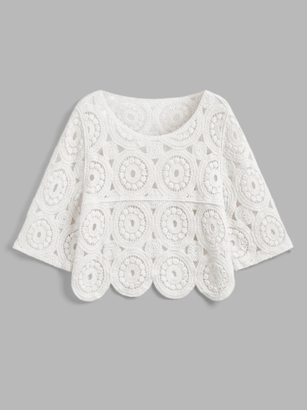 Commense Crochet Lace Short sleeve Top & Shorts Set Size Small NWT - Picture 5 of 8